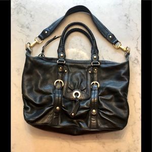 B. Makowsky Leather Satchel Handbag